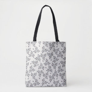 Bolso De Tela Florales tontos en gris