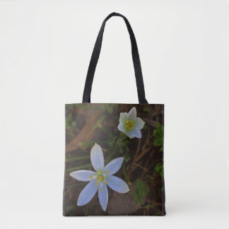 Bolso De Tela florecer en blanco
