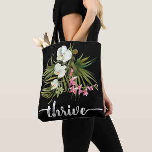 Bolso De Tela Florecer Vegetación Tropical de Playa Floral Rosa
