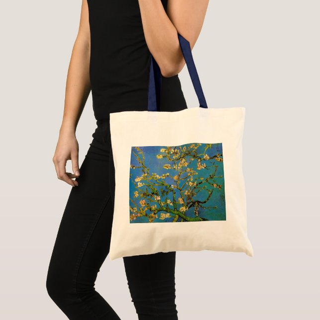 Bolso De Tela Floreciente árbol de almendros por Vincent van Gog (Anverso (producto))