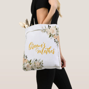 Bolso De Tela Floreciente elegancia: Madre de la floral de Groom