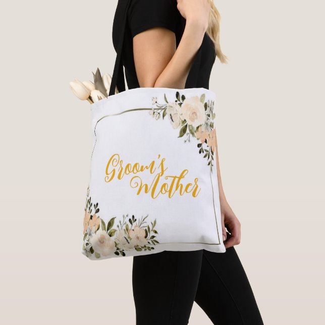 Bolso De Tela Floreciente elegancia: Madre de la floral de Groom (Detalle)