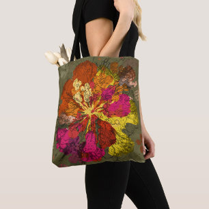 Bolso De Tela Florecimiento abstracto audaz