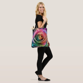 Bolso De Tela Florecimiento celeste: Rosa extranjero