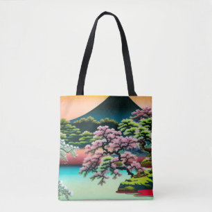 Bolso De Tela Florecimiento de cerezos en Asia