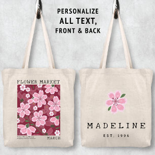 Bolso De Tela Florecimiento de cerezos Sakura Marcha por la Flor
