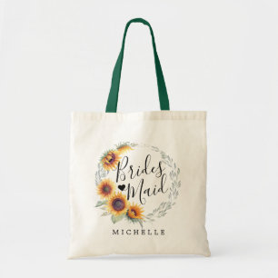 Bolso De Tela Florecimiento de girasol ruso Noviaria