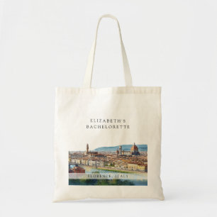 Bolso De Tela Florencia Skyline Acuarela Despedida de Soltera