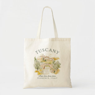 Bolso De Tela Florencia toscana Italia - Paisaje de verano seren