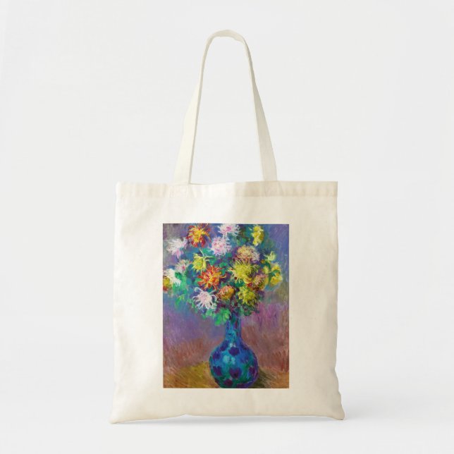 Bolso De Tela Florero de pintura de Claude Monet de los (Frente)