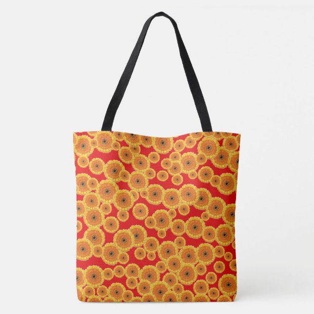 Bolso De Tela Flores (Reverso)