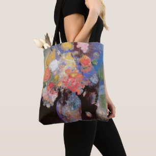 Bolso De Tela Flores