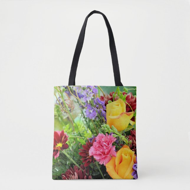 Bolso De Tela Flores (Anverso)