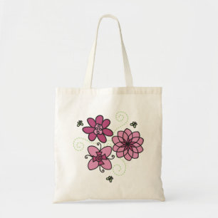 Bolso De Tela Flores