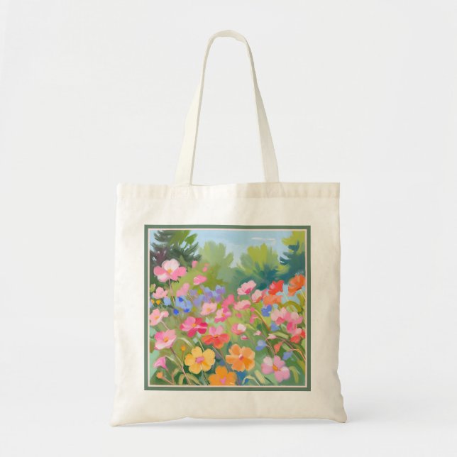 Bolso De Tela Flores (Frente)