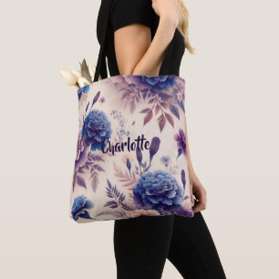 Bolso De Tela Flores