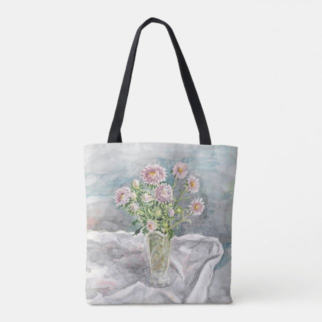 Bolso De Tela Flores (Reverso)