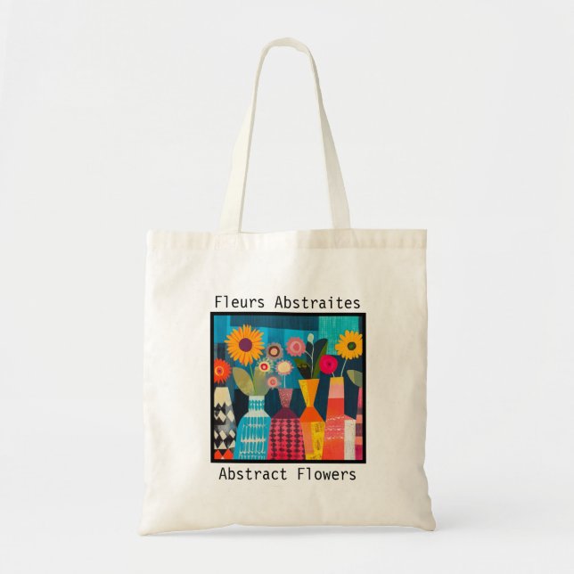 Bolso De Tela Flores abstractas para mujeres (Frente)