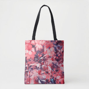 Bolso De Tela flores abstractas sin fisuras, estilo de pintura a