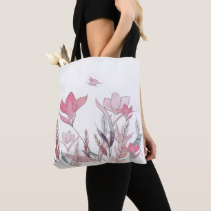 Bolso De Tela Flores acuáticas