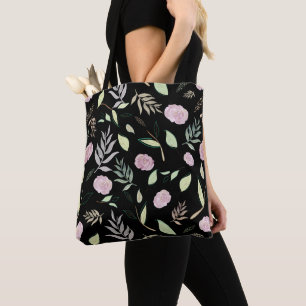 Bolso De Tela Flores acuáticas festivas 7