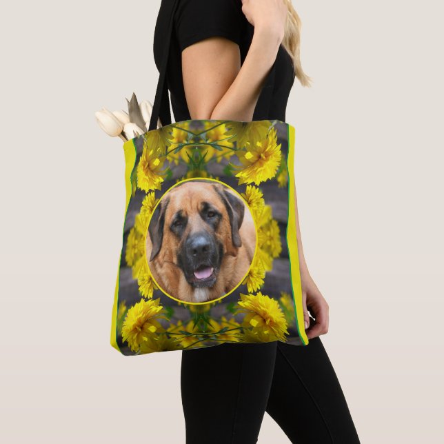 Bolso De Tela Flores Al Sol Crea Tu Propia Foto Mascota (Detalle)