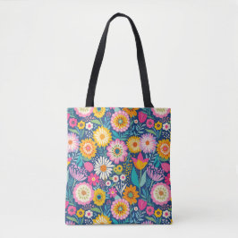 Bolso De Tela Flores alegres