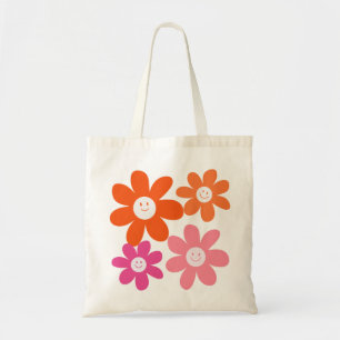 Bolso De Tela Flores alegres y felices