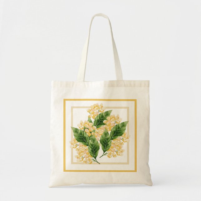 Bolso De Tela Flores amarillas (Frente)