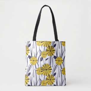 Bolso De Tela Flores amarillas