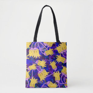 Bolso De Tela Flores amarillas acuarela patrón transparente
