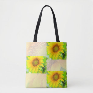 Bolso De Tela Flores amarillas brillantes y alegres