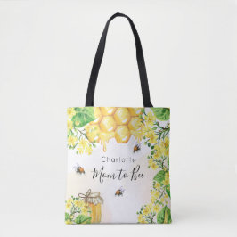 Bolso De Tela Flores amarillas de abeja Baby Shower
