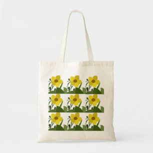 Bolso De Tela Flores Amarillas Elegante Floral