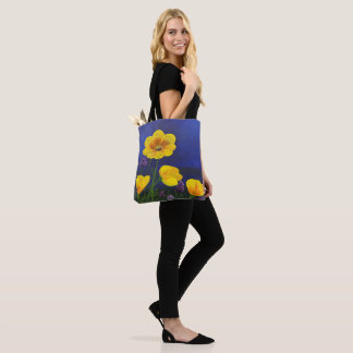 Bolso De Tela Flores amarillas en una impresión total