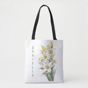 Bolso De Tela Flores amarillas personalizadas