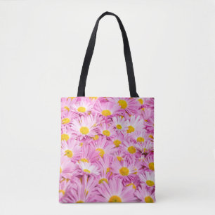 Bolso De Tela Flores Amarillas Rosadas fondo transparente