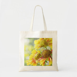 Bolso De Tela Flores amarillas y anaranjadas bonitas del