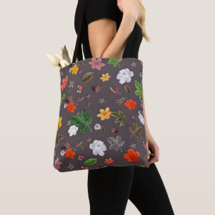 Bolso De Tela Flores amarillas y rosas blancas 26