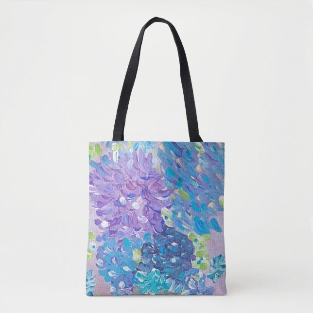 Bolso De Tela Flores azules (Anverso)