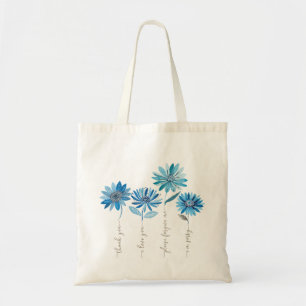 Bolso De Tela Flores azules de Ho'oponopono y Bohemian