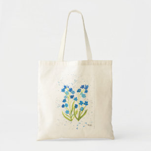 Bolso De Tela Flores azules nomeolvides Regalo para despedida de
