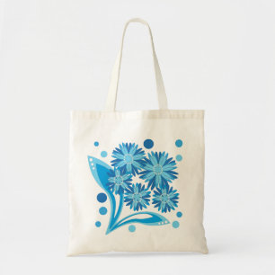 Bolso De Tela Flores azules originales