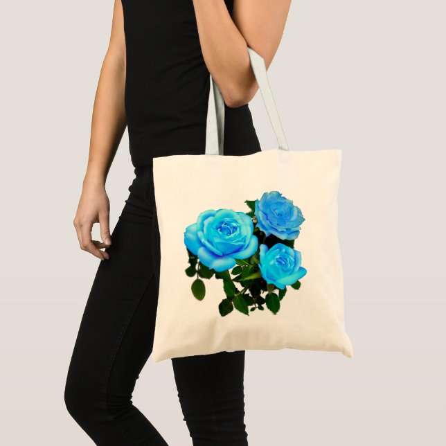 Bolso De Tela Flores azules rosas azules azules (Anverso (producto))