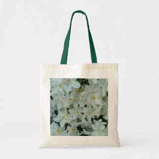 Bolso De Tela Flores blancas de arcissus paperblancas