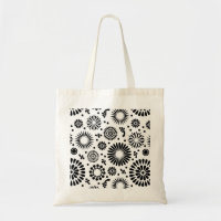 Flores Boho Patrón floral vectorial negro y blanco