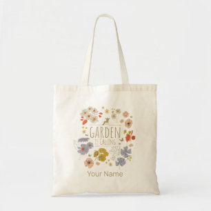 Bolso De Tela Flores botánicas de jardín para mamá y papá jardin