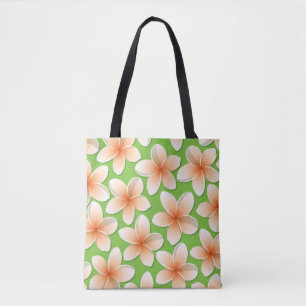Bolso De Tela Flores brillantes de Frangipani/ Plumeria