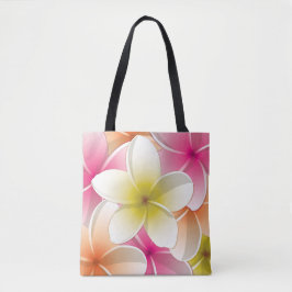 Bolso De Tela Flores brillantes de Frangipani/ Plumeria