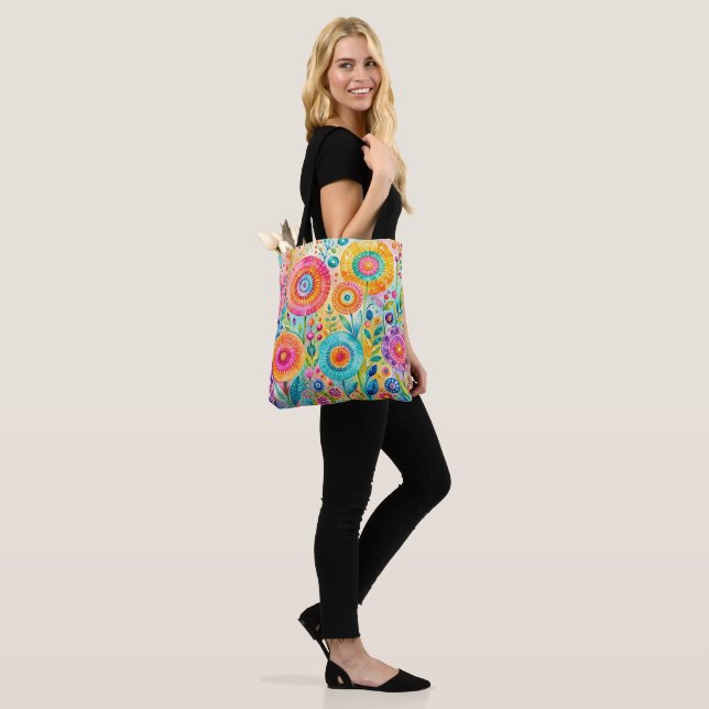 Bolso De Tela Flores Caprichosas (Puesto)